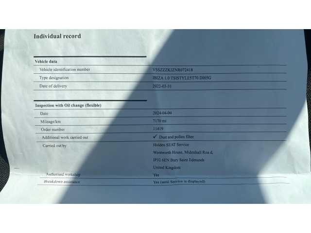 SEAT Ibiza 5 Door IBIZA 1.0 TSI 95 SE Technology 5dr 